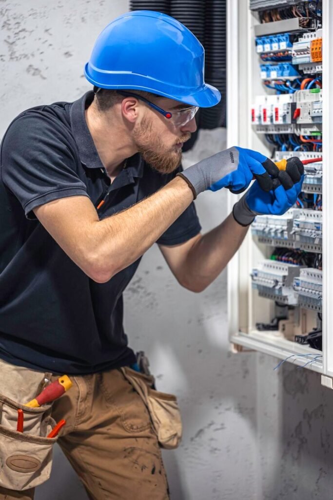 male-electrician-works-switchboard-with-electrical-connecting-cable_169016-52245